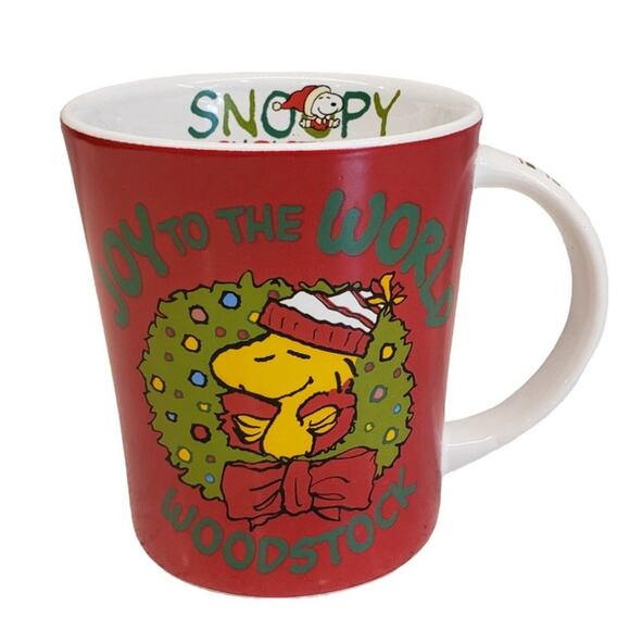 Woodstock Christmas Mug Woodstock Coffee Mug Peanuts Snoopy Christmas - Picture 1 of 10